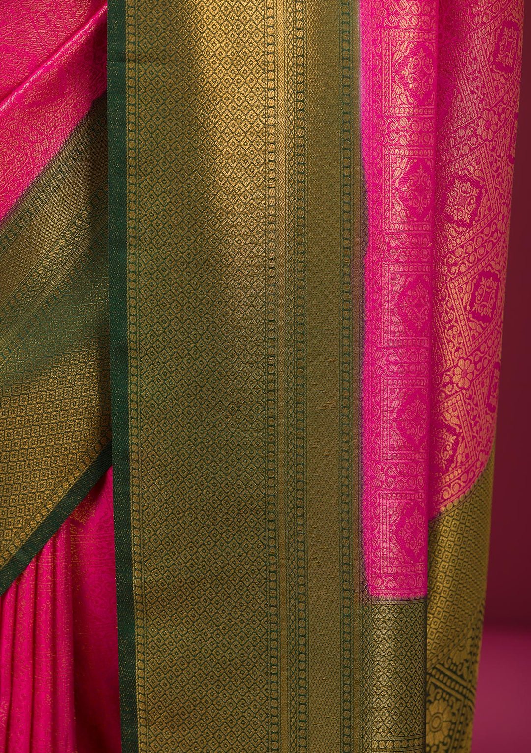 Pink Zariwork Soft Silk Saree - Image 2